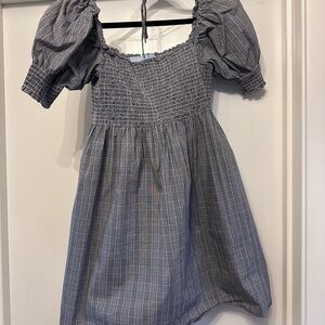 Hill House Blue Plaid Mini Dress